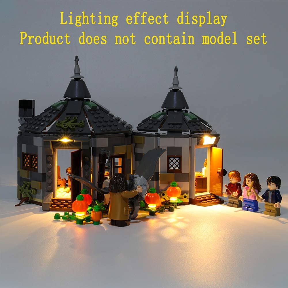 GEAMENT LED Light Kit for Hagrid's Hut Buckbeak's Rescue - Compatible with Lego Harry Potter 75947 (Model Set Not Included) - Perfect for Harry Potter Fans & LEGO Collectors to Enhance Display & Night Lighting