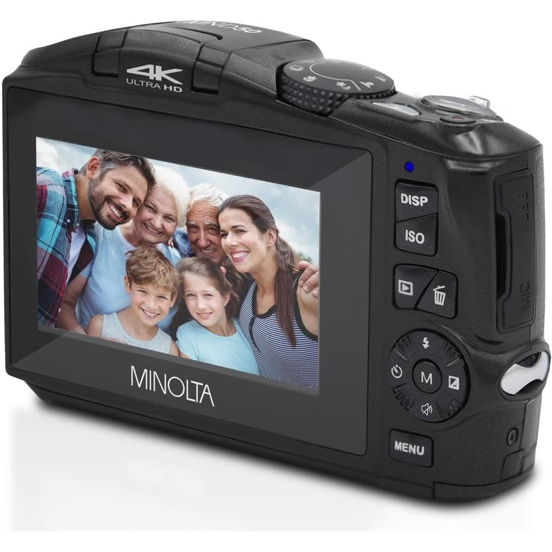 Minolta MND50 48MP Digital Camera - Compact Point & Shoot Camera with 4K Video, WiFi & Auto Focus - Perfect for Travel, Vlogging & Everyday Photography