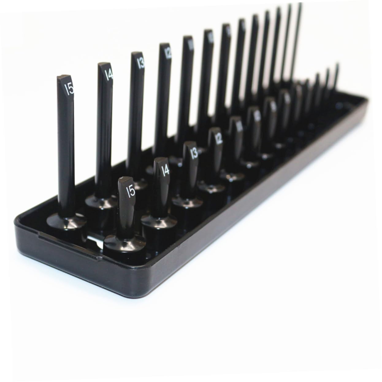 6PCS Plastic Socket Organizer Tray - Metric & SAE Socket Storage Holder for Welding, Auto Repair, and DIY Tool Organization - Durable Tool Tray for Mechanics and Home Workshops