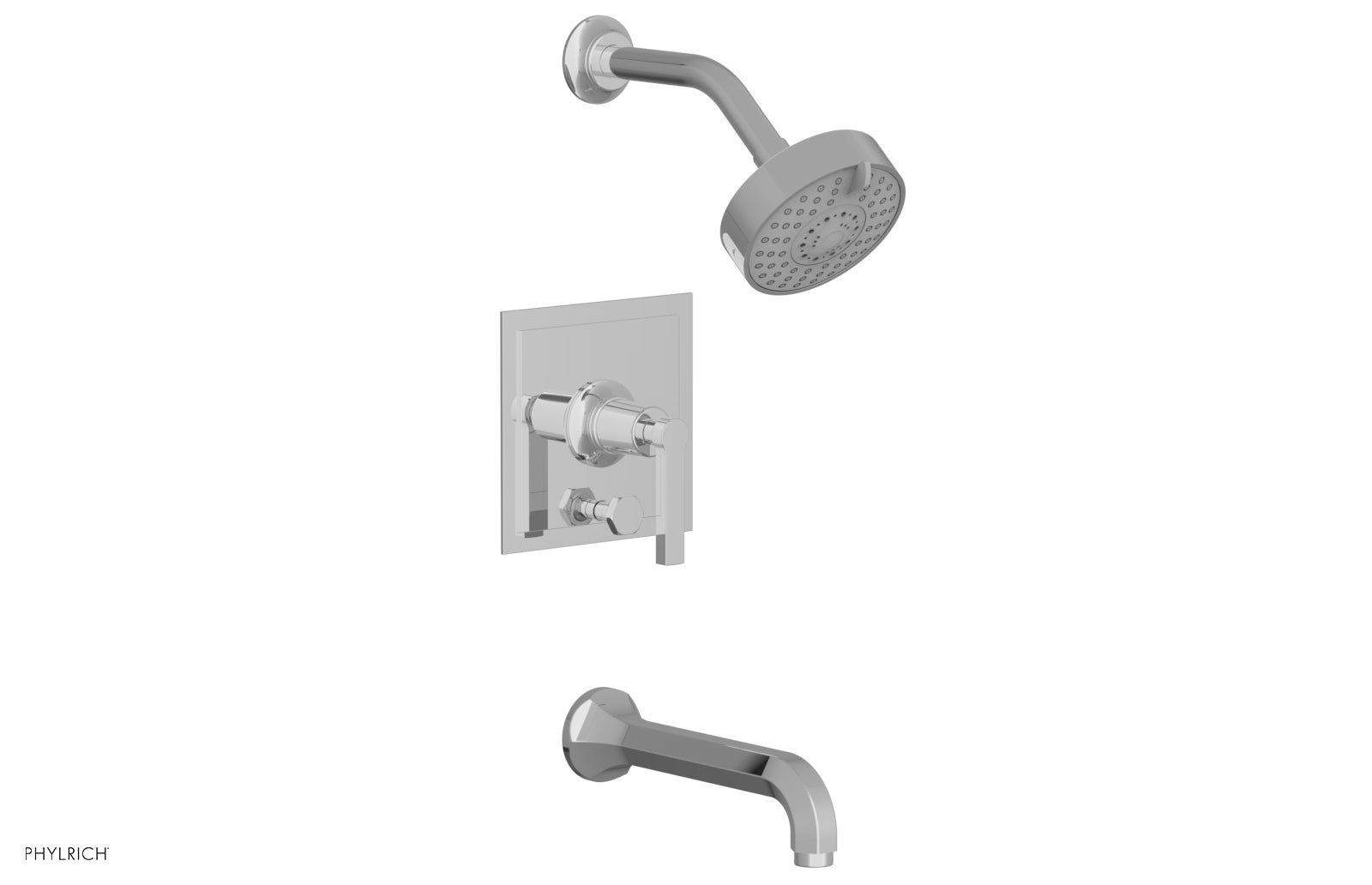 HEX MODERN Pressure Balance Tub and Shower Faucet Set 501 27 - Perfect for Modern Bathroom Renovations and Spa-Like Shower Experiences