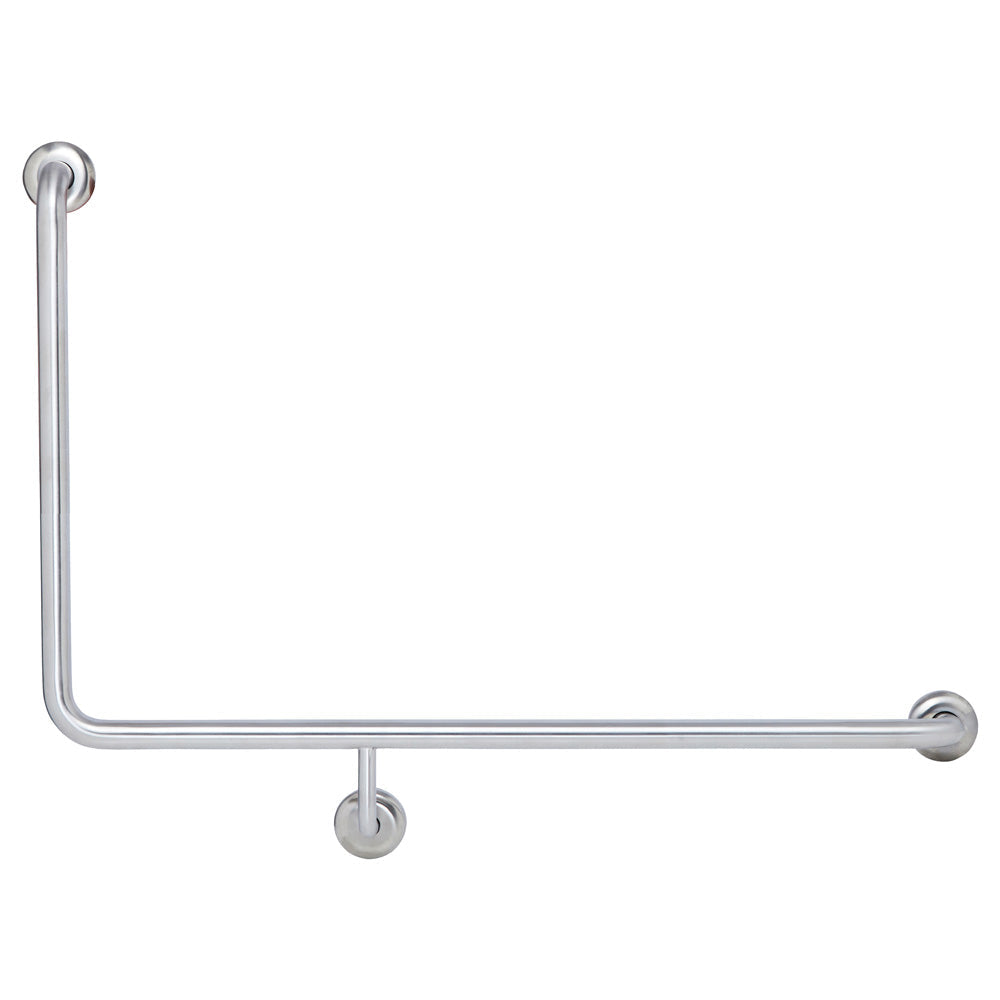 Fienza GRAB9660R 90° 960x600mm Stainless Steel Right Hand Grab Rail for Bathroom Safety - ADA Compliant Shower Handle for Elderly & Disabled Access