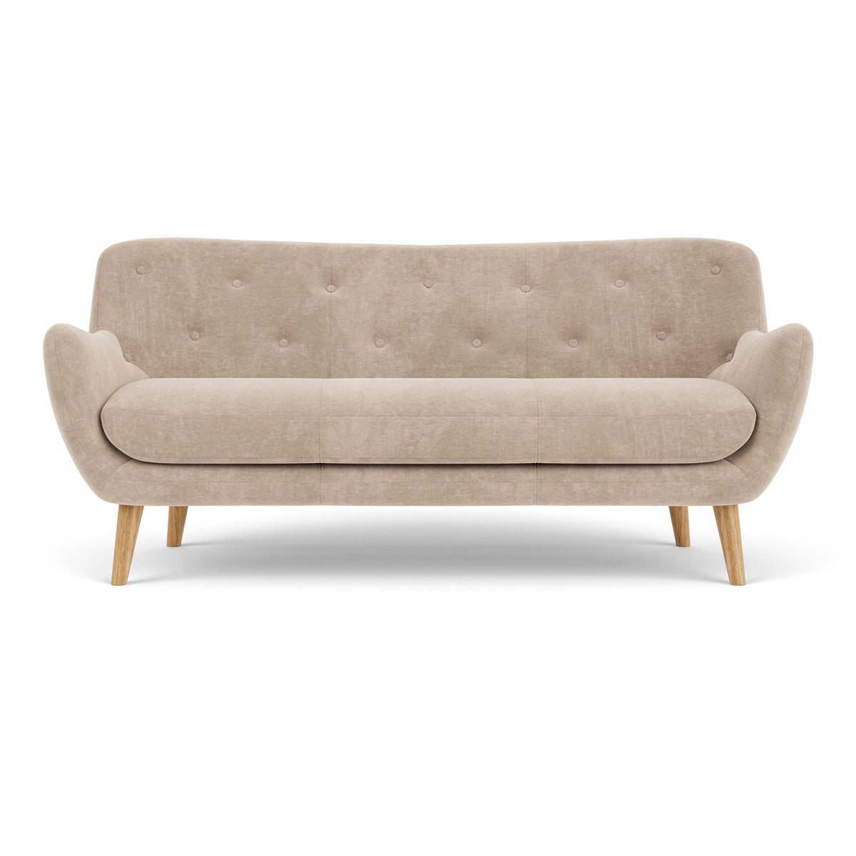 Herman Fabric 3-Seater Sofa - Modern Living Room Couch for Small Spaces, Comfortable Sectional Sofa for Apartment, Dorm & Home Decor | Perfect for Relaxing, Entertaining & Family Gatherings