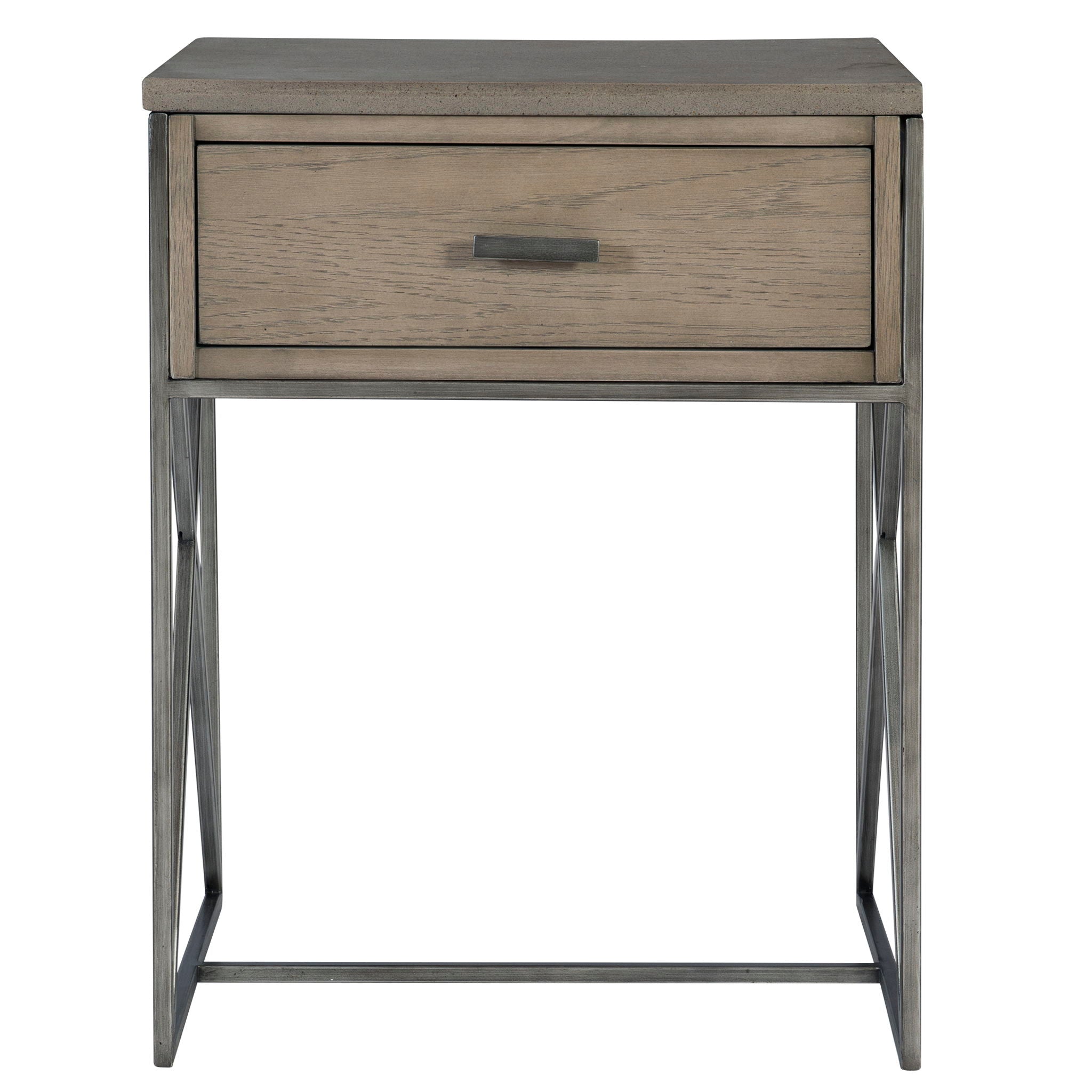 Cartwright Modern Gray Side Table - Small End Table for Living Room, Bedroom, or Office - Compact Accent Table with Sturdy Metal Frame