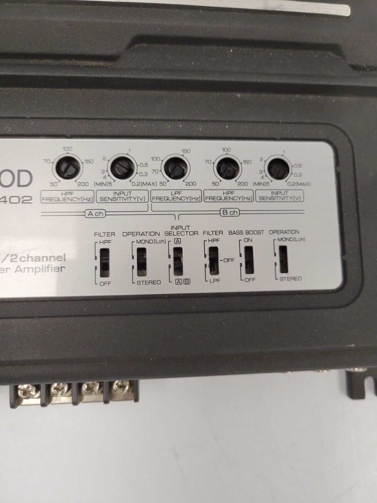 Kenwood KAC 8402 4-Channel Car Amplifier - 400W Power for Enhanced Car Audio System | Perfect for Car Stereo Upgrades & Bass Boost