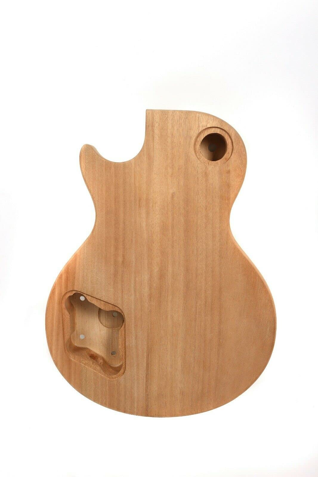 Semi-Hollow Electric Guitar Body Blank - Mahogany with Maple Cap, HH Pickups, Heel Pocket - Unfinished Replacement Set for DIY Guitar Builds | Perfect for Custom Electric Guitar Projects & Upgrades