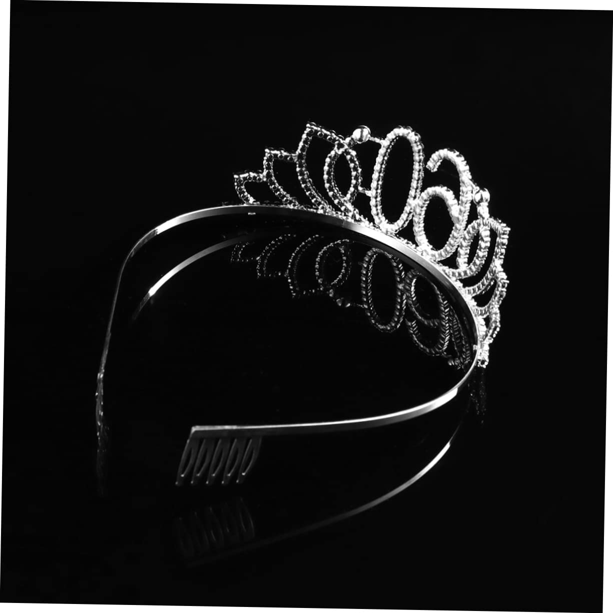 Amosfun 2-Piece Birthday Hair Accessories Set - Crystal Number Tiaras & Rhinestone Hair Combs for Women & Girls | Princess Headwear for Birthday Parties, Pageants & Special Occasions