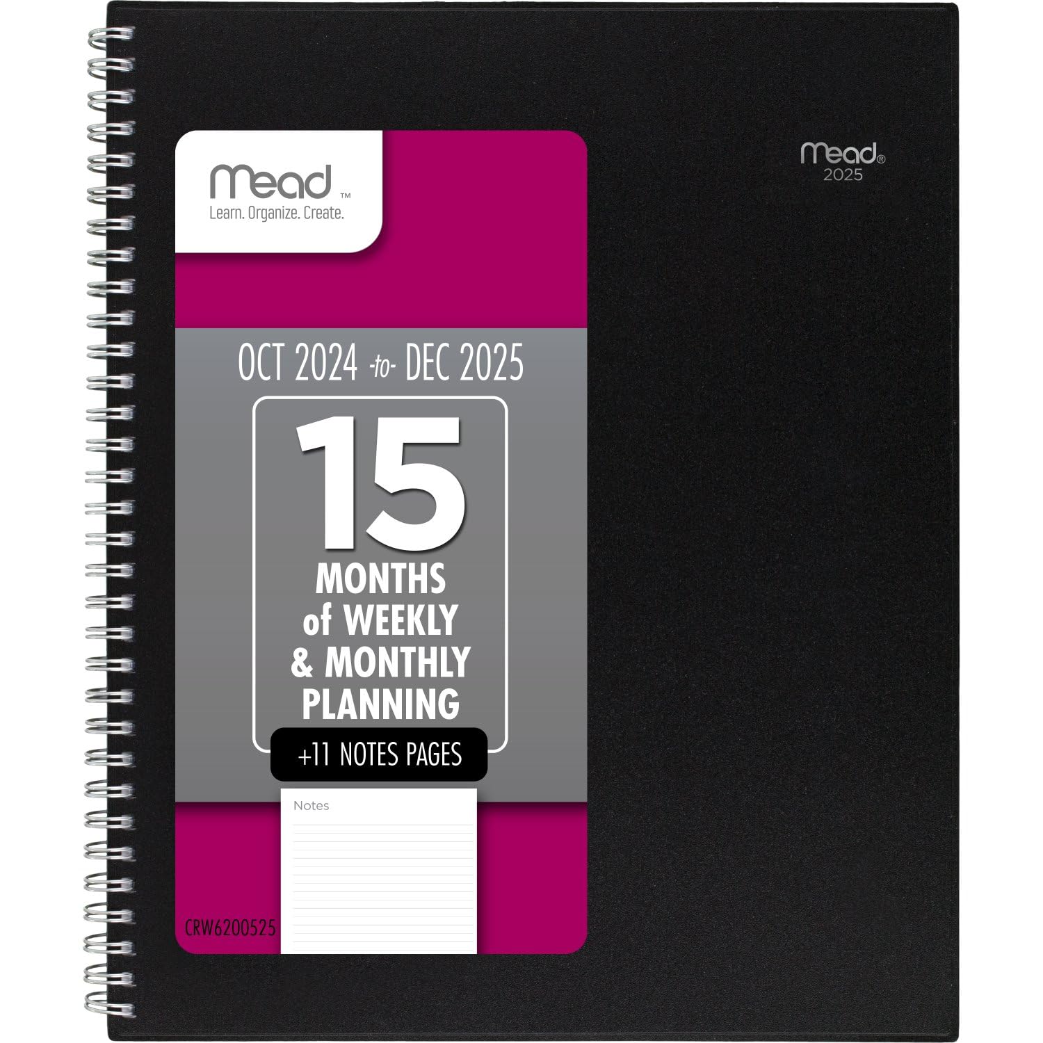 Mead 2025 Planner - Weekly & Monthly 15-Month Academic Calendar, 8.5