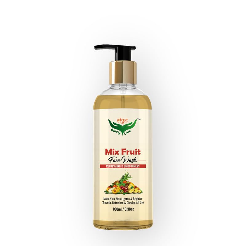 Refreshing SAMPUT Mix Fruit Face Wash for Smooth & Bright Skin - Lightening & Glow Boosting Cleanser for Daily Skincare Routine