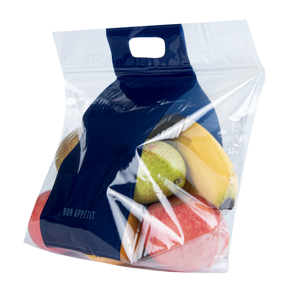Clear Plastic Gusset Zipper Bags with Handles - 12.5