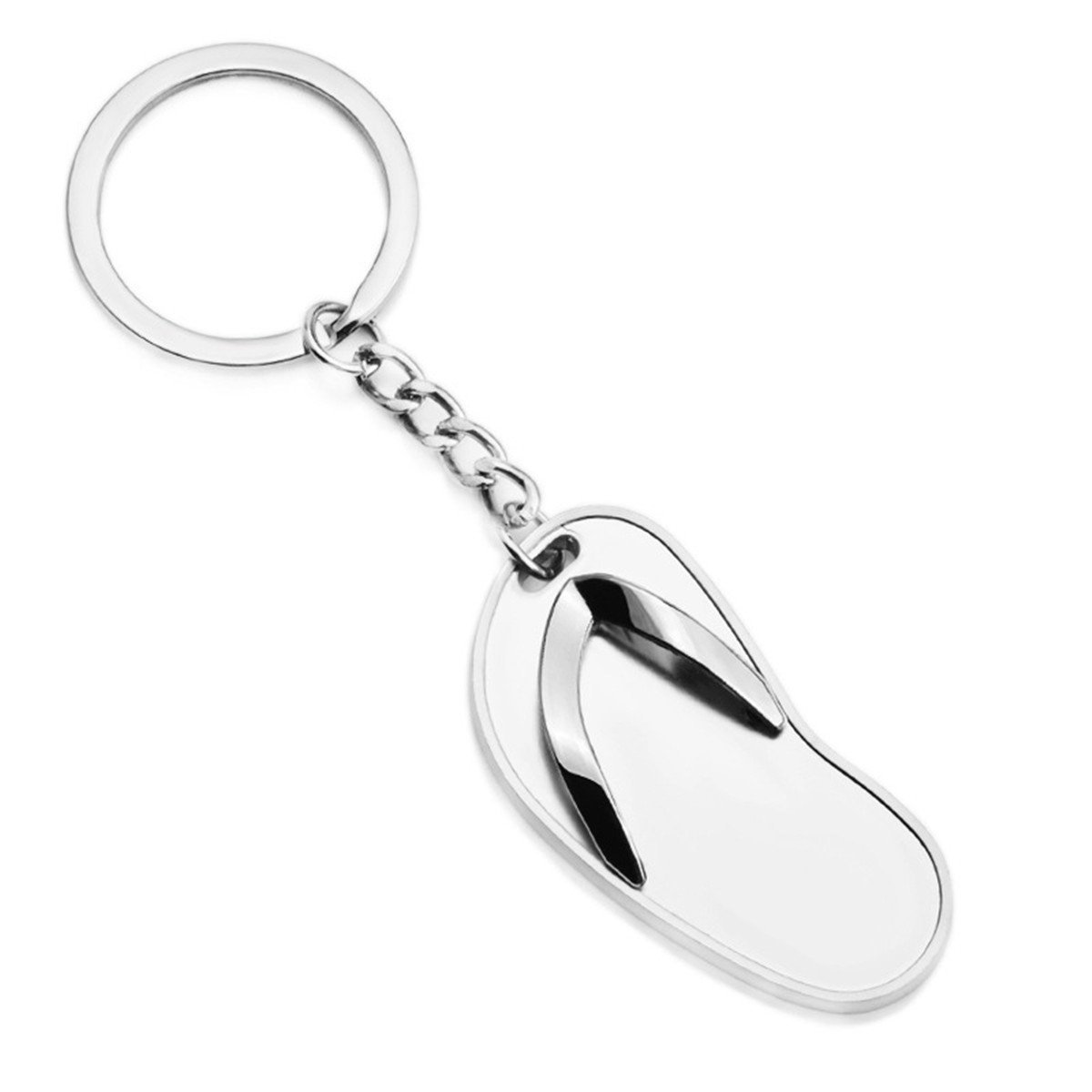 Stylish Flip Flops & Slipper Keychain - Durable Metal Key Ring Holder for Shoes, Loafers & Beach Accessories - Perfect for Vacation, Pool Party & Summer Outfits