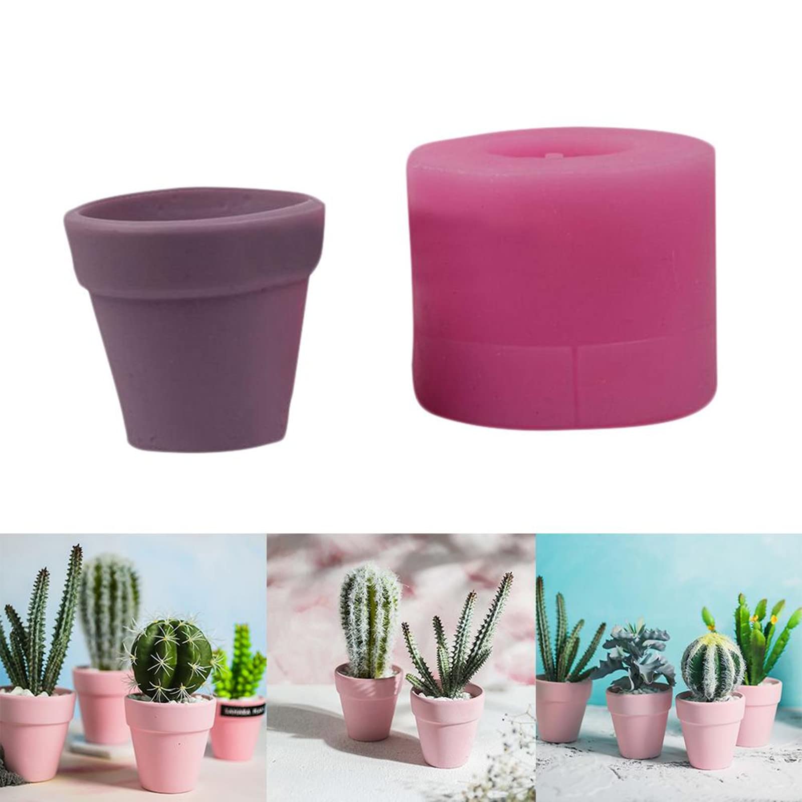 Premium Silicone Flower Pot Molds for Epoxy Resin, Concrete, Clay - DIY Succulent Planter, Vase, Candle Holder & Gypsum Cement Crafts | Perfect for Home Decor, Garden Projects & Handmade Gifts