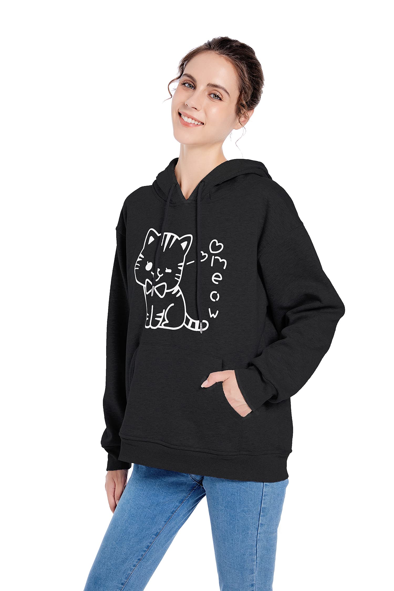 Stylish Cat Hoodies for Women & Teen Girls - Cute & Comfortable Pullover Sweatshirts for Casual Wear, Lounge & Outfits