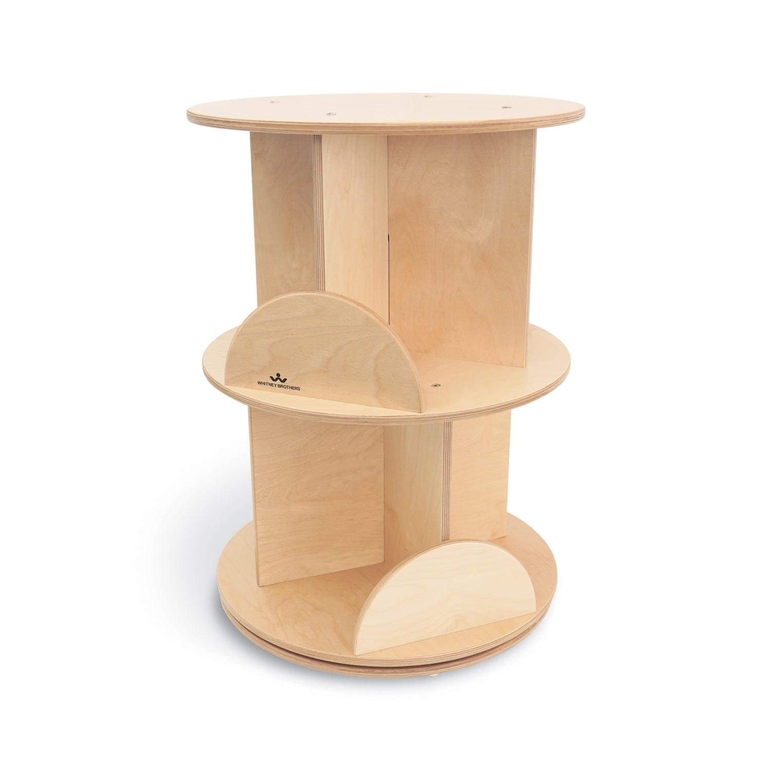 2-Tier Rotating Book Display Stand for Kids - Spinning Book Organizer for Classroom, Library, and Home Reading Nook
