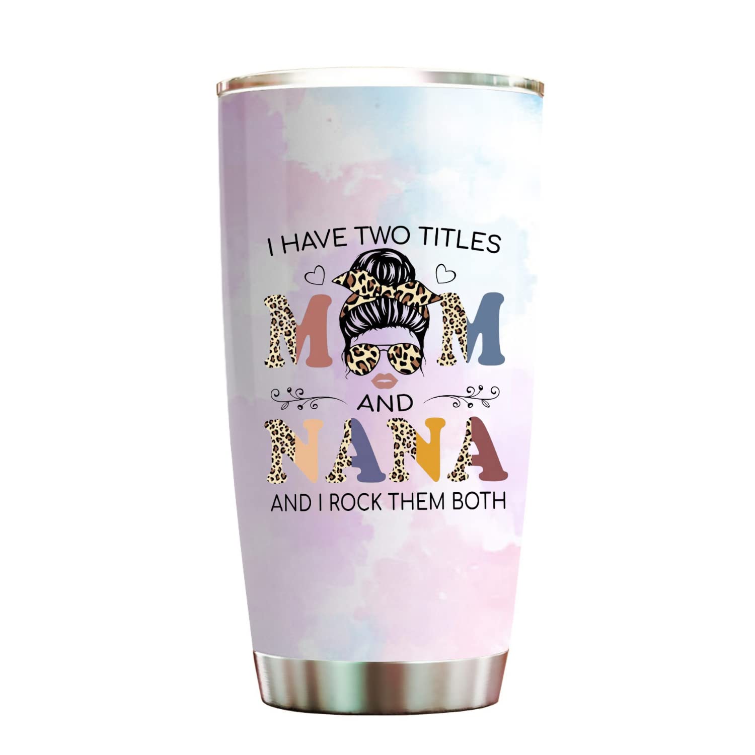 Leopard Print Stainless Steel Tumbler - Insulated Cup for Mom, Grandma & Wife - Perfect Birthday, Anniversary & Mother's Day Gift - Ideal for Coffee, Tea & Cold Drinks at Home, Office or Travel (5-Pack)