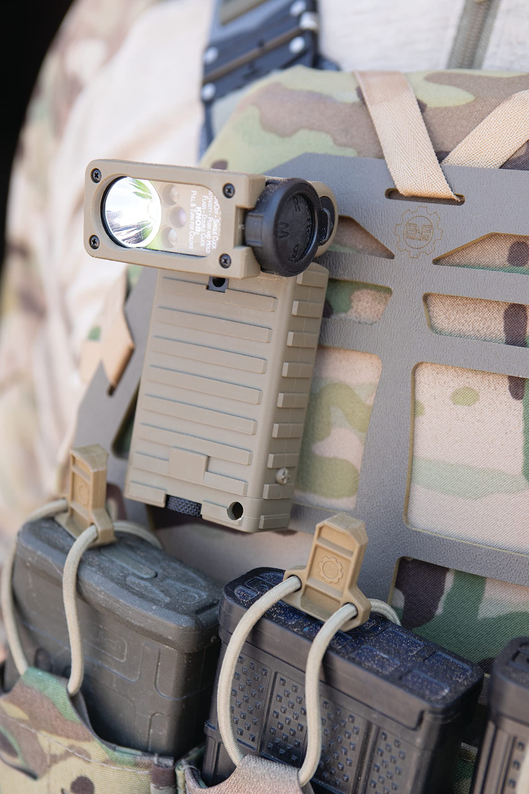 Streamlight 14027 Sidewinder HP Tactical Flashlight - 55 Lumens with White/Blue/IR LEDs, Helmet Mount & Alkaline Batteries (Green) - Perfect for Military, Camping, Hiking & Emergency Use