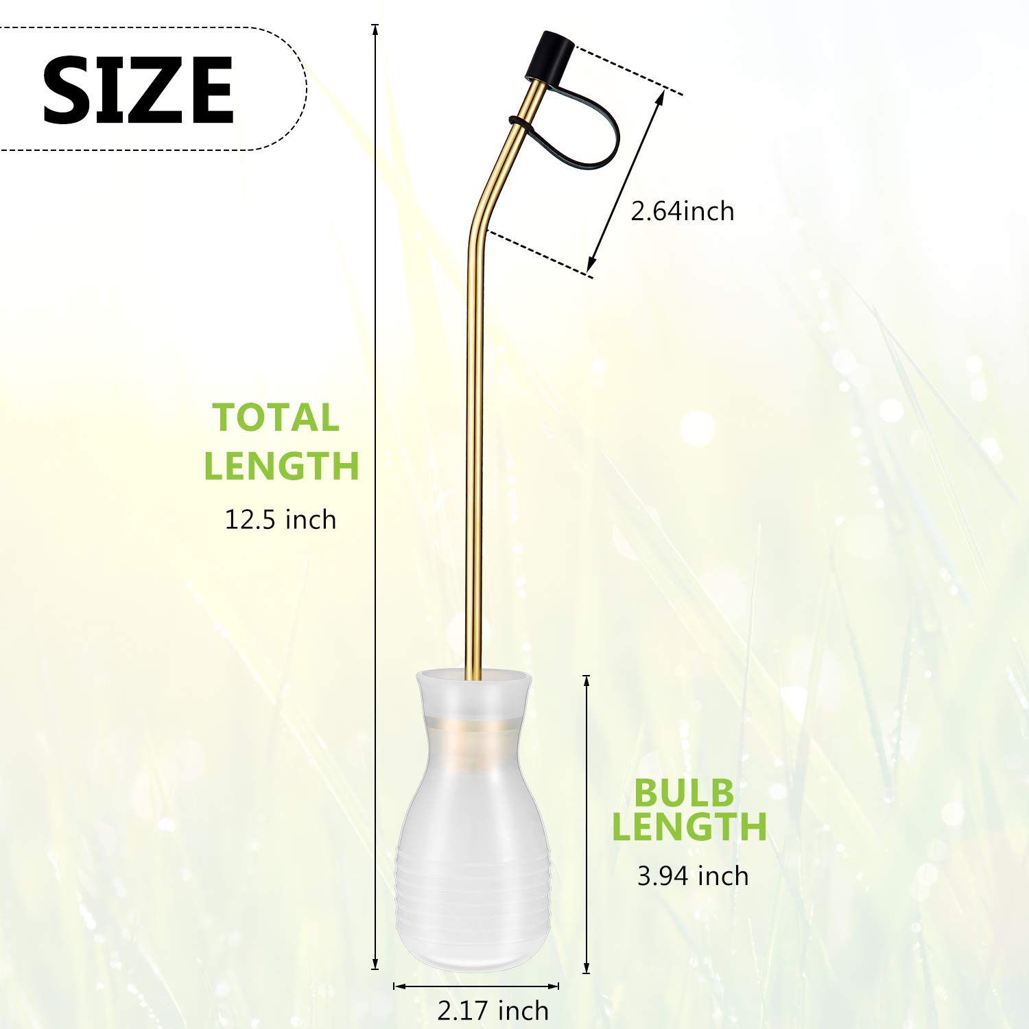 Boao Garden Sprayer Applicator Bulb with Long Copper Tube - Organic Gardening & Agricultural Supplies for Pest Control, Fertilizing, and Plant Care (1 Piece) - Perfect for Indoor Plants, Greenhouses, and Home Gardens