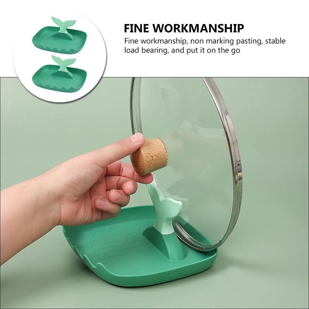 **Hemoton 2-Pack Whale Tail Pot Lid Holder & Spoon Rest – Durable Plastic Kitchen Organizer for Pots, Pans & Cooking Utensils – Perfect for Stovetop, Countertop & Kitchen Storage**