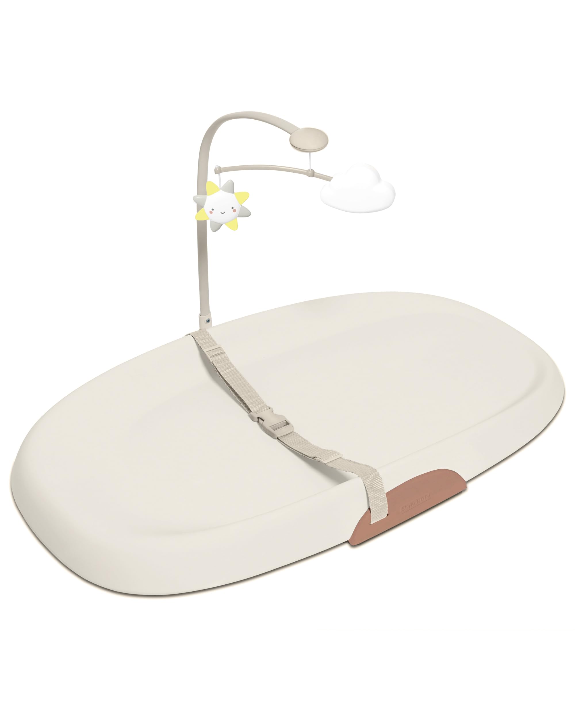 Skip Hop Baby Changing Pad - Wipe-Clean Contoured Changing Mat with Cushioned Foam for Nursery, Diaper Station & Travel | Soft Oat Color for Newborns & Infants