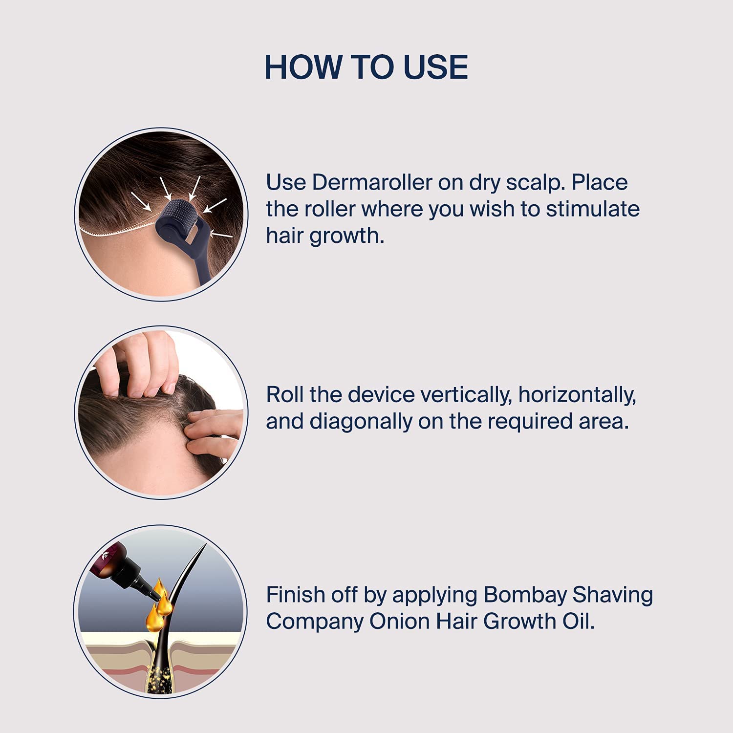 540 Titanium Needle 0.5mm Hair Growth Roller for Thinning Hair - Stimulates Hair Follicles & Repairs Damaged Hair - Reduce Hair Loss & Promote Thicker Hair Growth - Easy to Use at Home for Men and Women