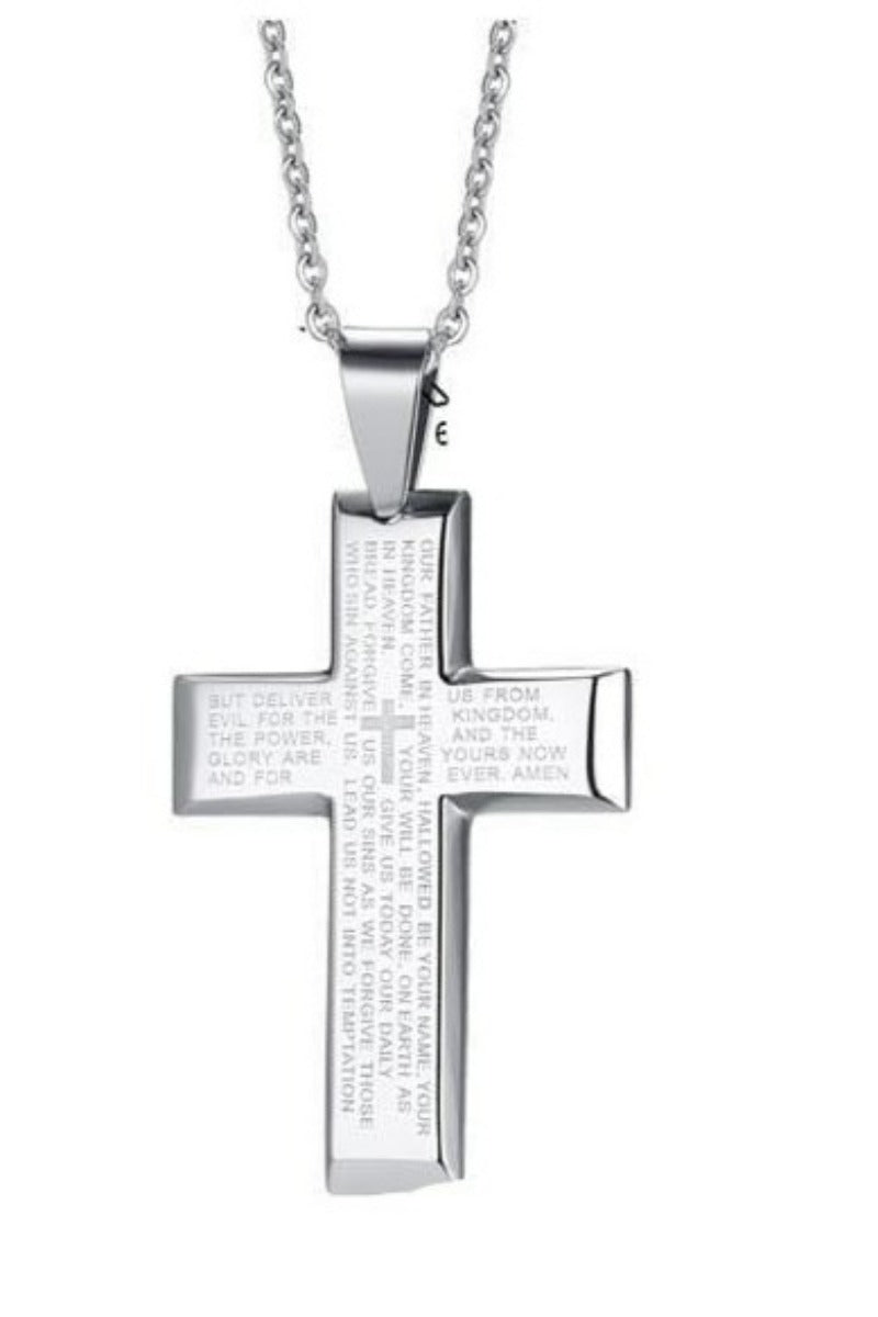 Bible Verse Cross Necklace for Women - Inspirational Christian Jewelry Gift for Baptism, Confirmation & Daily Faith - John 3:16 Scripture Pendant