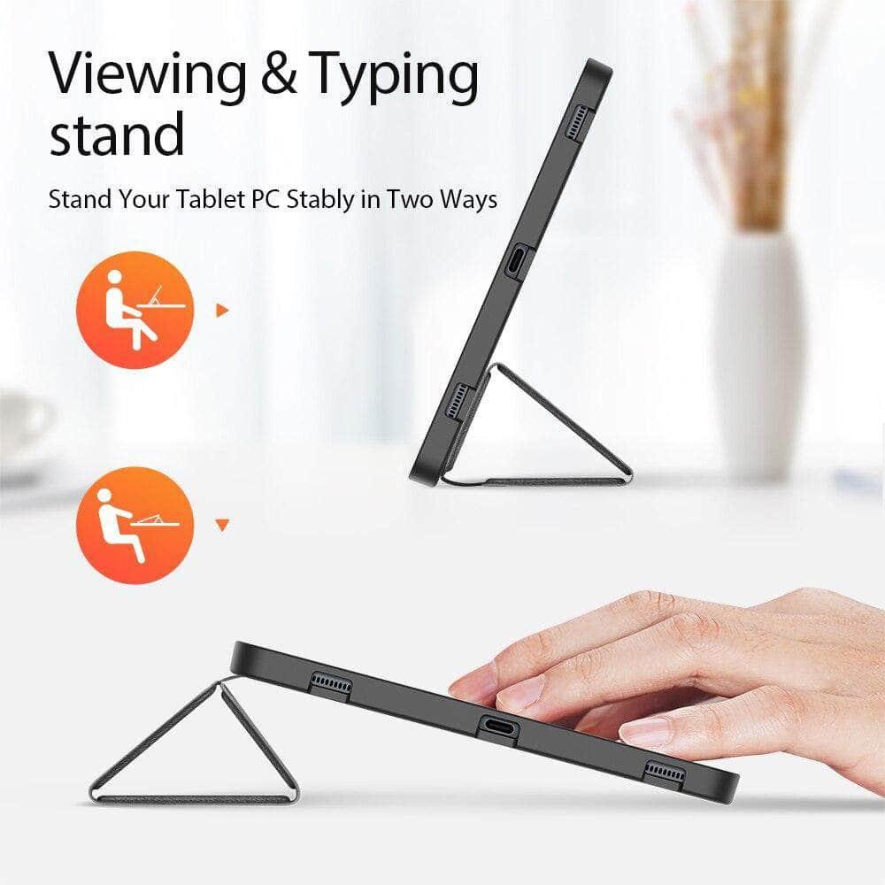 Premium Magnetic Pencil Holder Case for Samsung Galaxy Tab S7 Plus 12.4 (T970/T975) - Protective Smart Cover with Stylus Storage for Work, School & Digital Art
