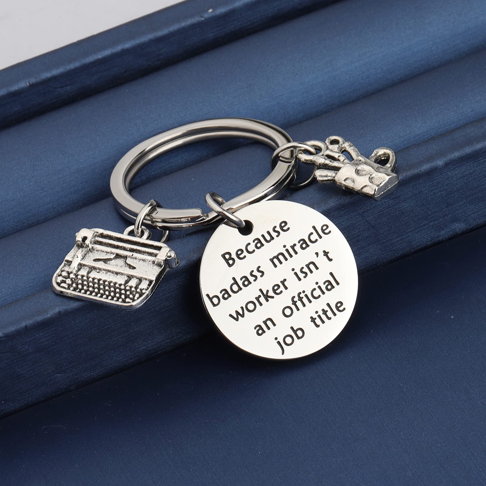 Bobauna Administrative Assistant Keychain - Cute Secretary Gift for Employees, Coworkers, Boss - Perfect for Office, Work Anniversary, Appreciation, Thank You Gifts (Use in Office, Meetings, Daily Work Life)