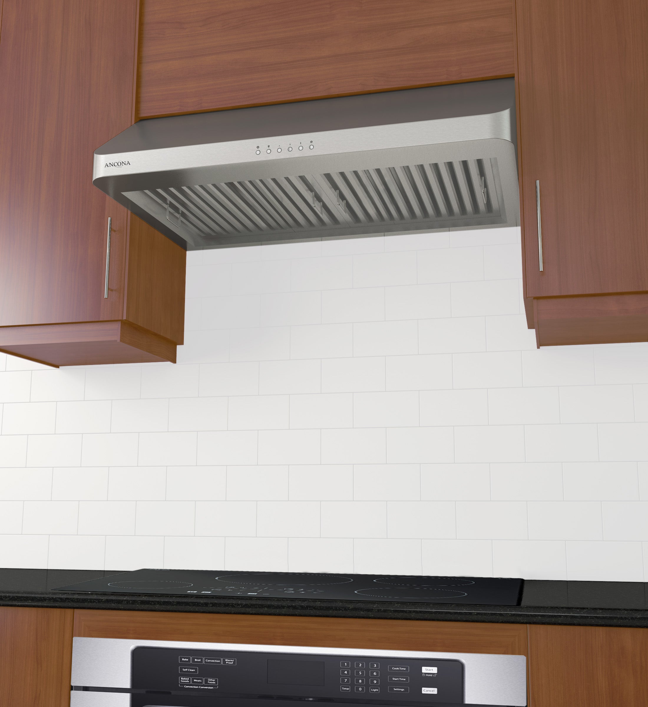UC Chef 36-Inch Under Cabinet Range Hood with LED Lighting - 600 CFM Ducted Kitchen Vent Hood for Smoke & Odor Removal - Perfect for Home Cooking, Baking, and Grilling