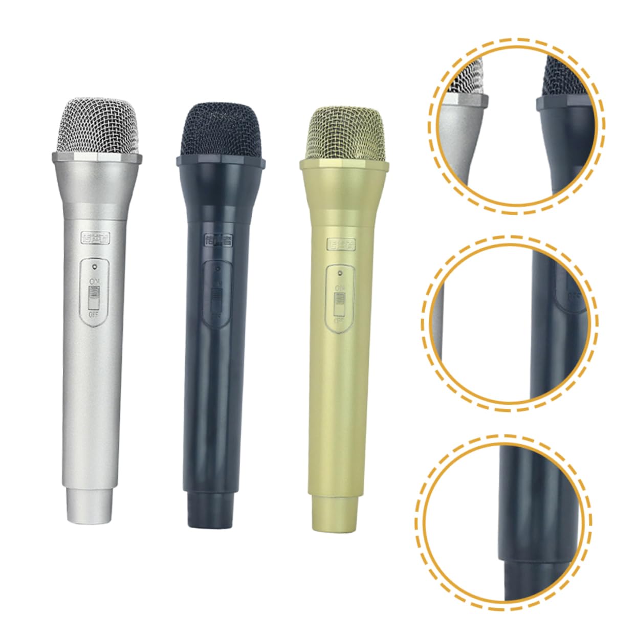 ibasenice 9-Piece Wireless Microphone Toy Set - Funny Fake Microphone Accessories for Kids, Plastic Musical Toys & Mini Microphone Models - Perfect for Role Play, Karaoke Parties & Pretend Singing