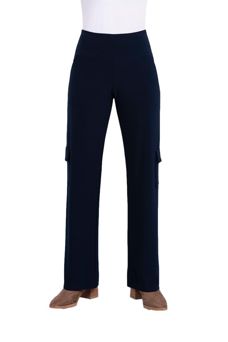 Women's Safari Straight Leg Pants - Navy Blue Size 8 | Comfortable Casual Trousers for Outdoor Adventures, Travel & Everyday Wear