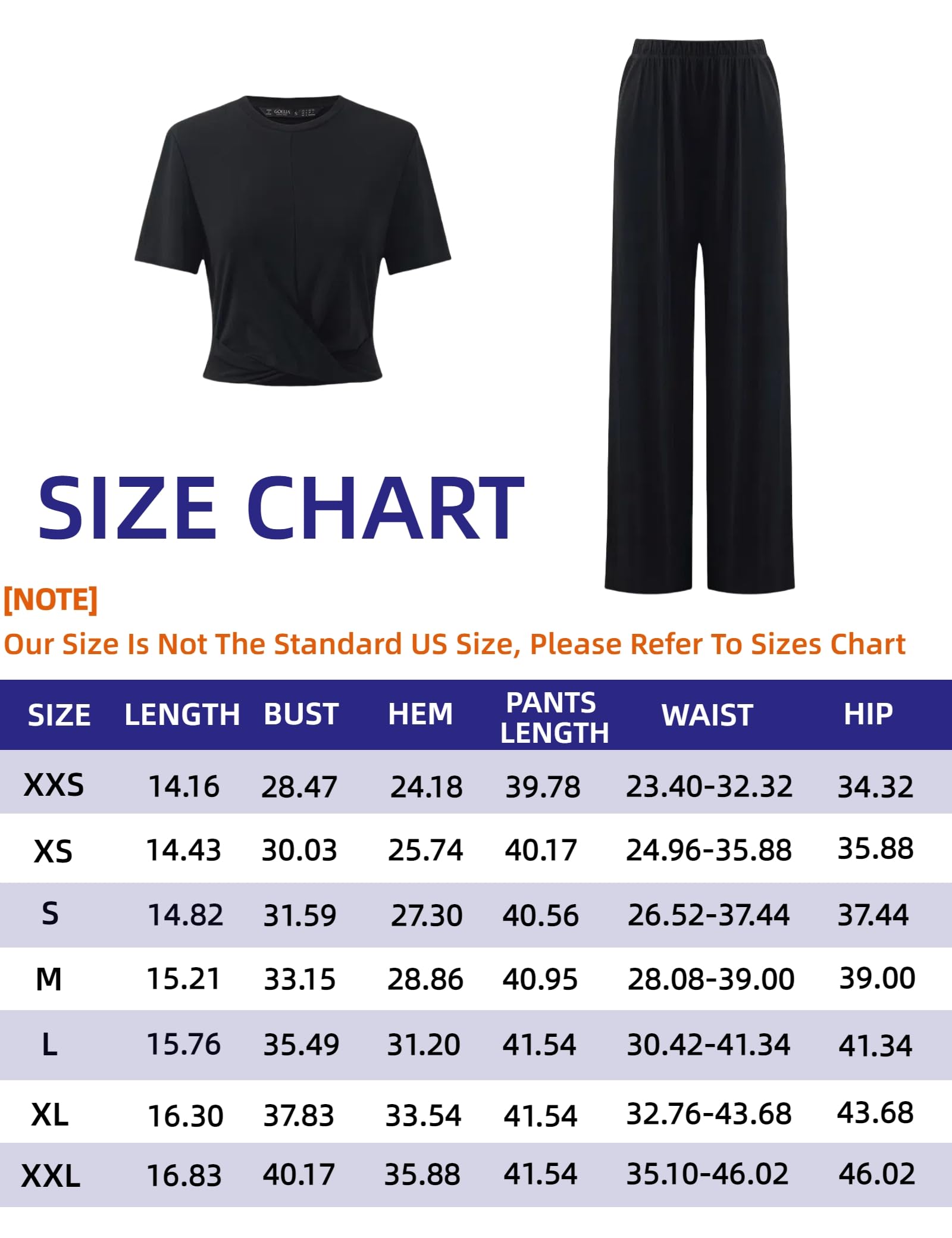 GOELIA Women's Summer 2-Piece Outfit - Acetate Short Sleeve Black T-Shirt & Wide Leg Lounge Pants Set | Casual Knit Tops & Comfortable Pajama Pants for Home, Vacation & Relaxation