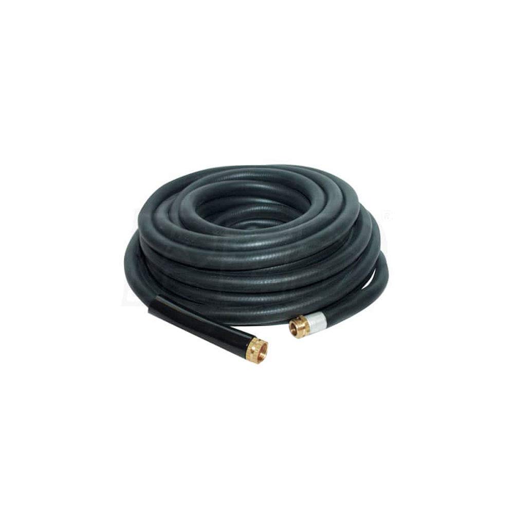 Apache 98108809 100ft Heavy Duty Industrial Rubber Garden Hose - 3 Pack with MGHT x FGHT Brass Fittings & Bend Restrictor, Black | Perfect for Lawn Care, Car Washing & Outdoor Watering