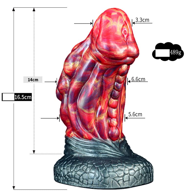 Premium Liquid Silicone Alien/Fido Dildo with Strong Suction Cup - Realistic Adult Sex Toy for Solo Play & Couples Fantasy - Waterproof, Body-Safe & Easy Clean - Perfect for BDSM, Roleplay & Sensory Exploration