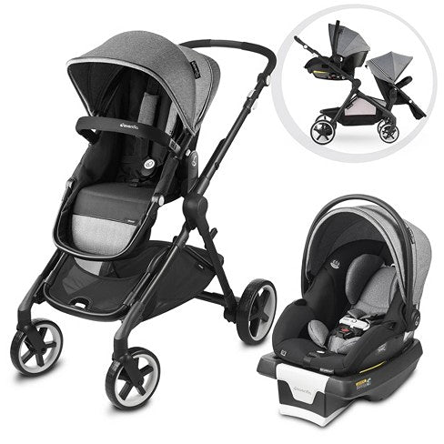Gold SensorSafe Pivot Xpand Smart Modular Travel System - Moonstone | Lightweight Stroller & Car Seat Combo for Safe & Convenient Travel with Baby | Perfect for Airports, Shopping & Daily Outings