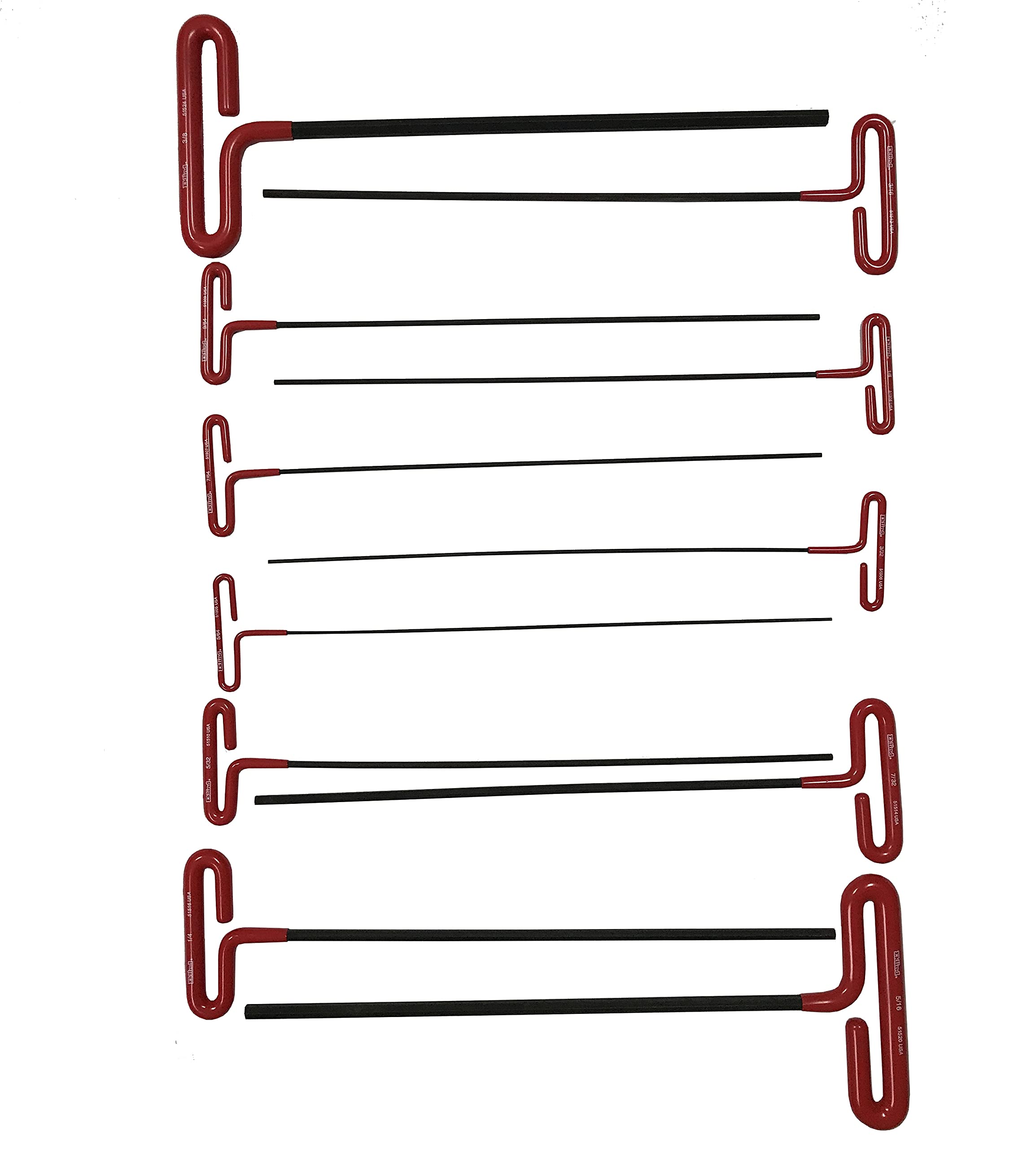 EKLIND 53211 Cushion Grip Hex T-Key Allen Wrench Set - 11-Piece SAE Inch Sizes 5/64