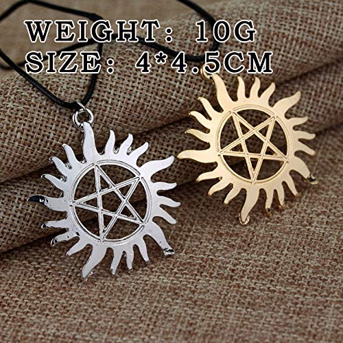 Wicca Pagan Necklace - Pentagram Pentacle Star Sun Pendant Charm Jewelry for Women & Men | Gothic Witchcraft, Spiritual Protection & Fashion Accessory