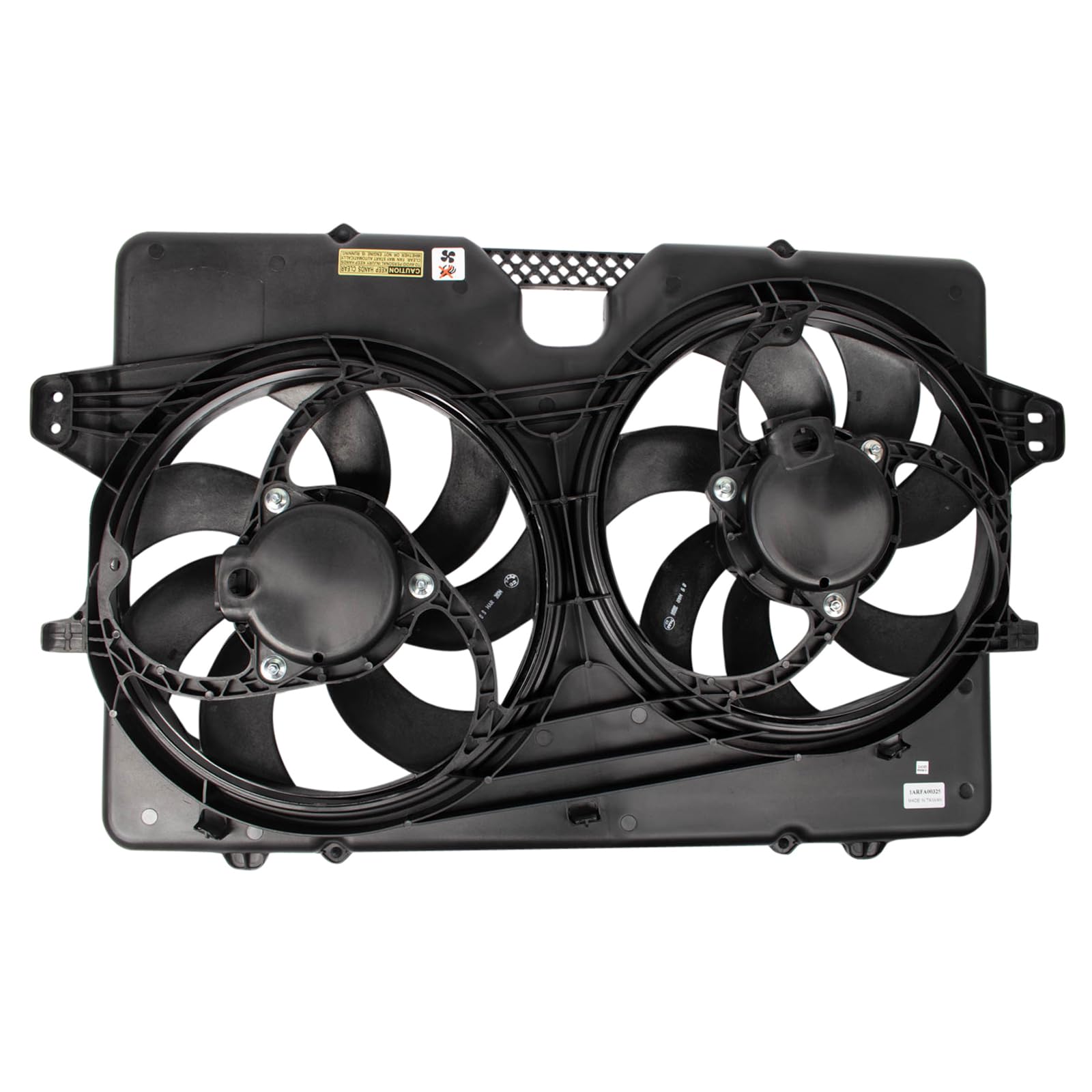 TRQ Radiator Dual Cooling Fan Assembly for 2008-2012 Ford Escape & 2008-2011 Mercury Mariner - FO3115182 Replacement Part - Perfect for Engine Overheating Prevention & Summer Driving