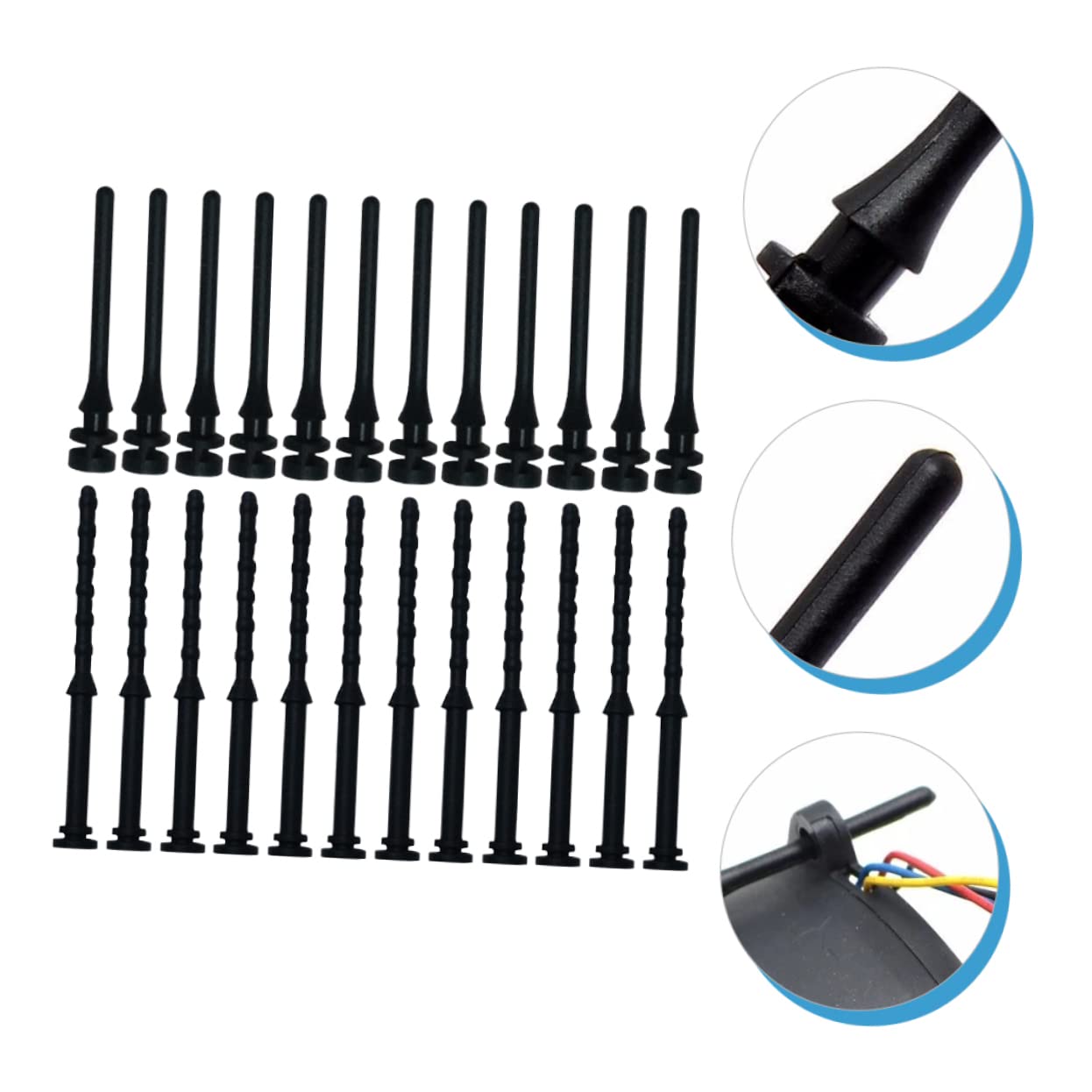 TINEASUR 24-Pack Silicone Rubber Fan Mount Screws - Anti-Vibration Computer Case Fan Screw Kit (2 Sets of 12) for Quiet PC Cooling & Noise Reduction - Perfect for Gaming Rigs, Workstations & Home Office PCs