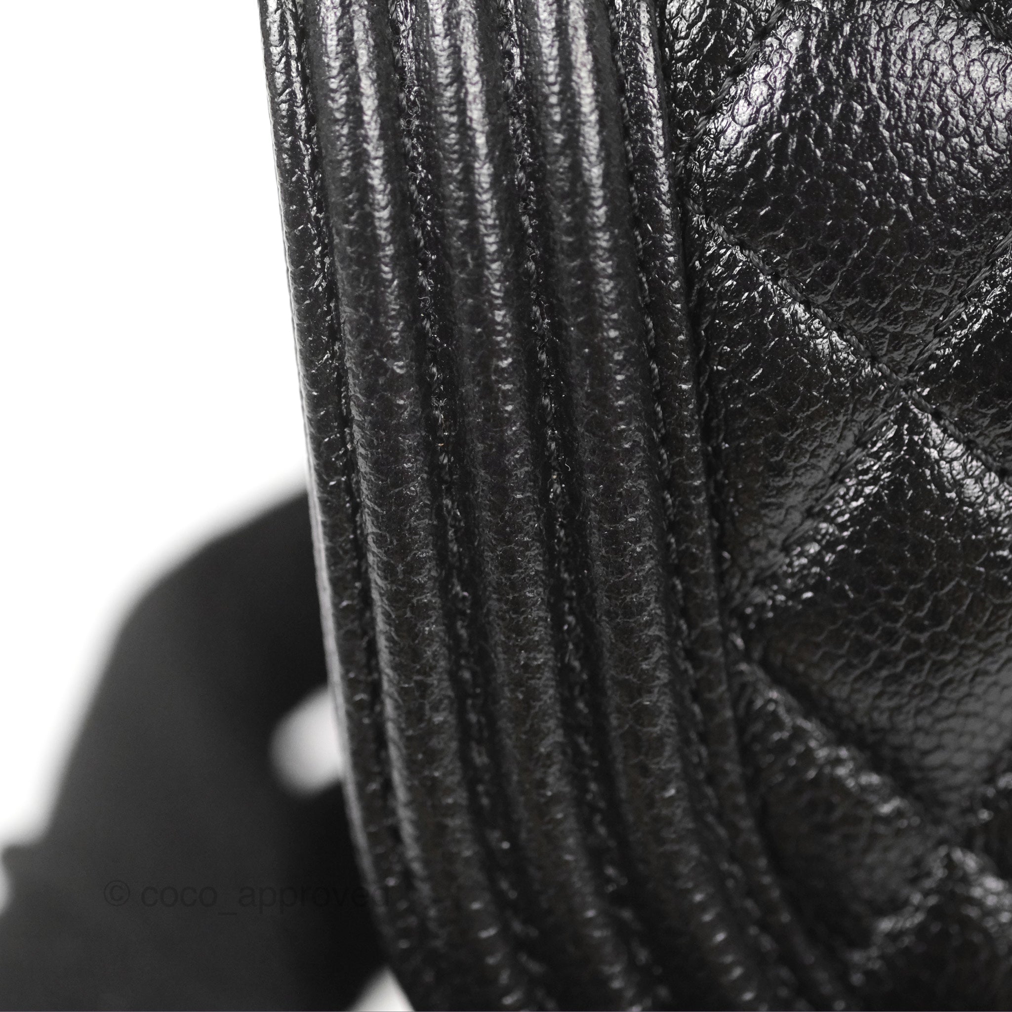 Chanel Boy Messenger Bag Black Caviar Leather with Aged Gold Hardware - Luxury Crossbody Bag for Women, Perfect for Work, Travel & Evening Events