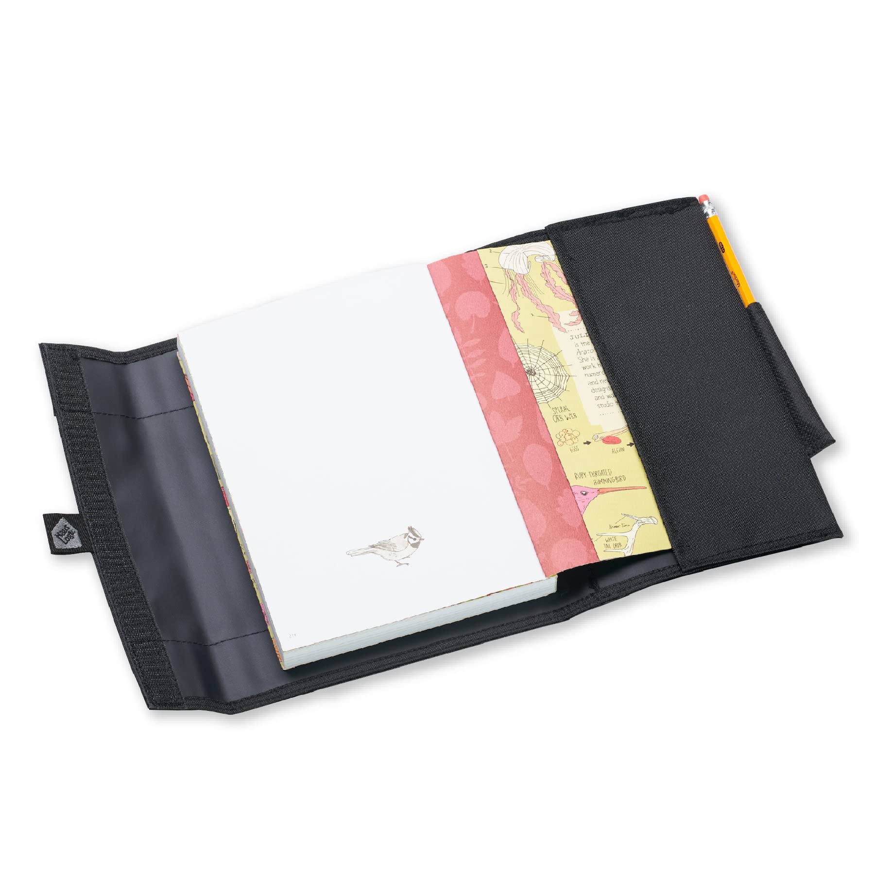 Book-it! Adjustable Travel Book & Bible Cover - Medium Black | Protective Sleeve for Reading, Church & Travel | Durable Book Protector for Bible, Notebooks & Journals