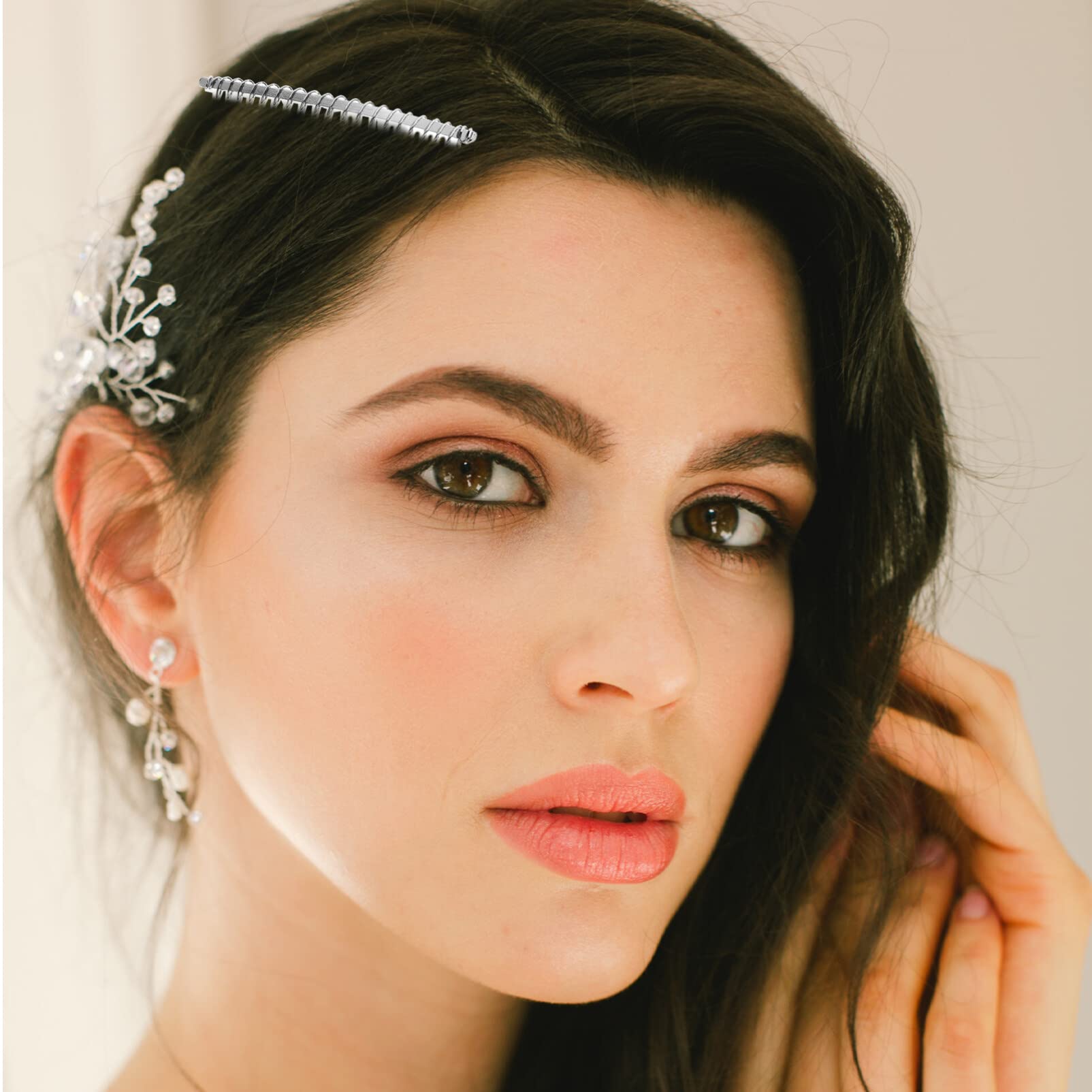 OSALADI 20-Pack Black Metal Hair Clips & Combs - Elegant Wire Hair Barrettes for Women, Bridal Veil Clips, Wedding Headbands - Perfect for Special Occasions, Prom, Parties & Everyday Styling