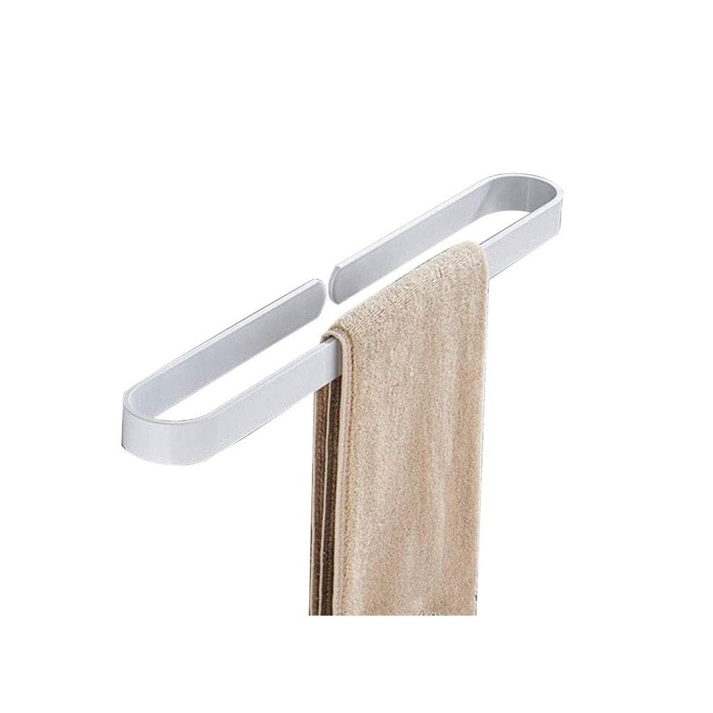 WSSBK Self-Adhesive Bathroom Towel Bar - Space-Saving Hand Towel Holder & Cloth Hanger for Wall Mount - Bathroom Storage Rack & Organizer for Small Spaces - Perfect for Bathrooms, Kitchens, and Laundry Rooms
