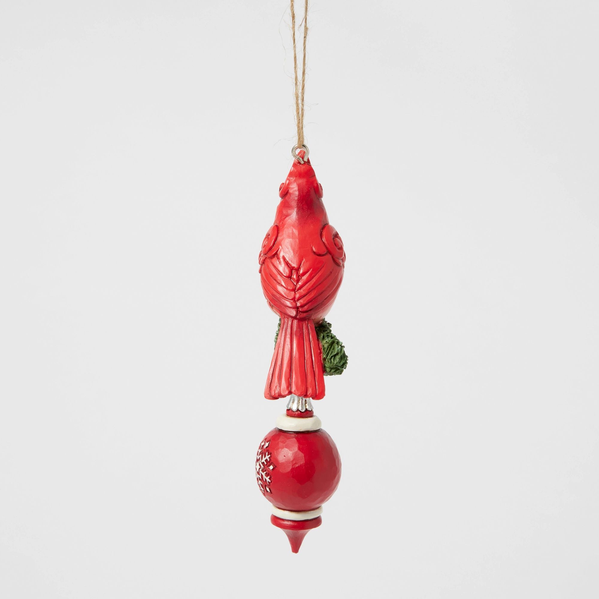 Nordic Noel Cardinal Ornament - Handmade Christmas Tree Decorations, Red Cardinal Bird Holiday Ornaments for Xmas Tree, Home, Office, Gift - Perfect for Holiday Decor, Winter Wonderland Theme, and Festive Party Decorations