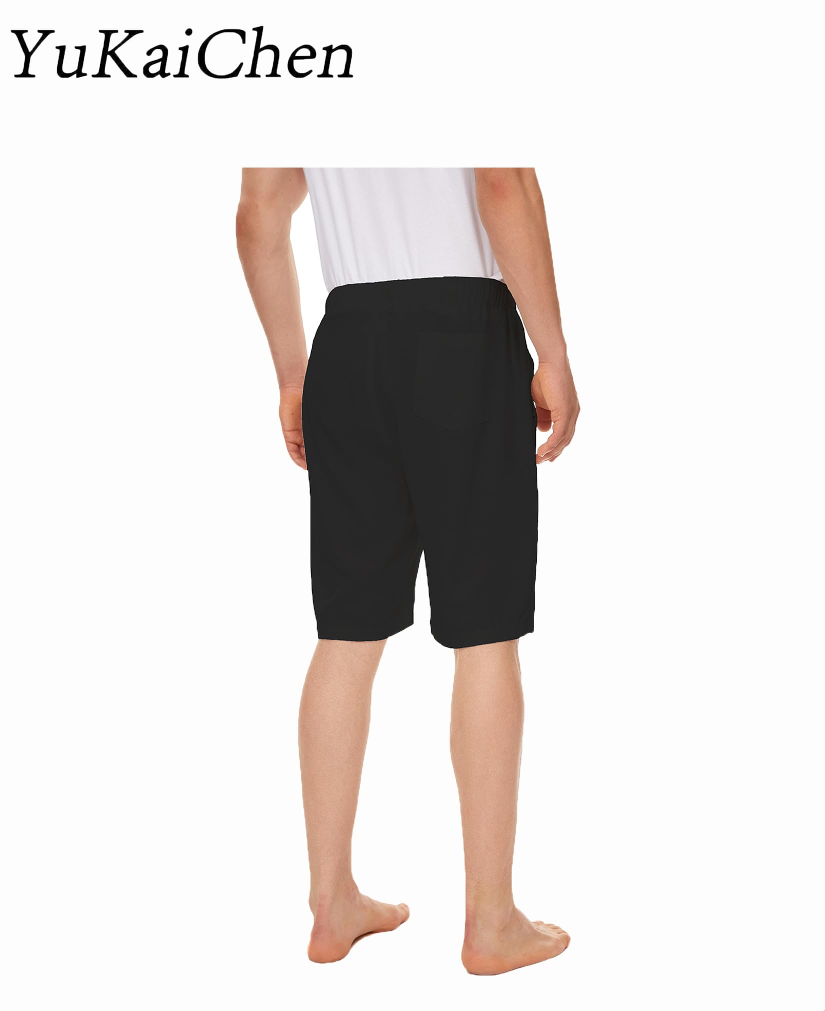YuKaiChen Men's Casual Shorts with Drawstring - Lightweight Quick-Dry Summer Shorts for Outdoor Activities, Gym, and Beach Wear