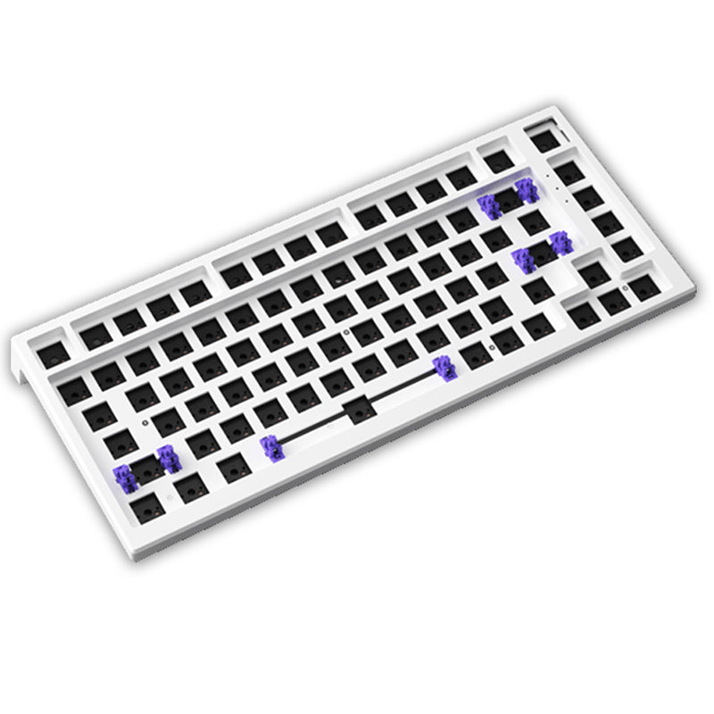 MonsGeek MG75 White DIY Mechanical Keyboard Kit - Hot-Swappable 75% Layout for Gaming & Typing | Customizable RGB Backlit for PC & Mac | Perfect for Office, Home & Esports
