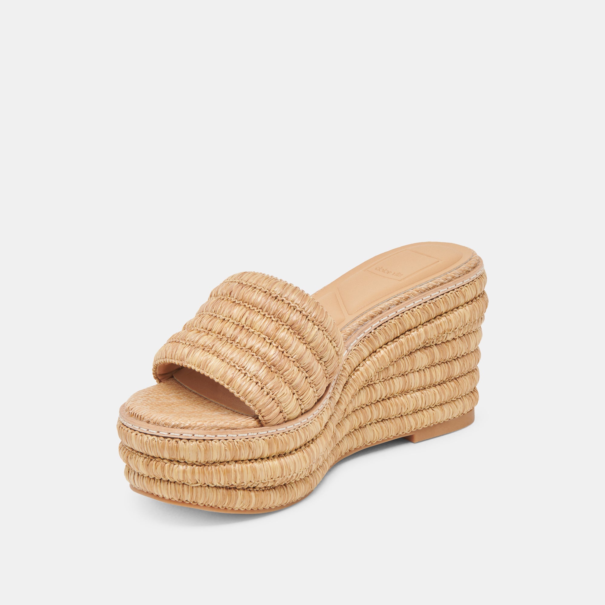 THRONE WEDGES Light Tan Natural Raffia Espadrille Sandals - Perfect for Summer Beach Vacations, Pool Parties & Casual Outings