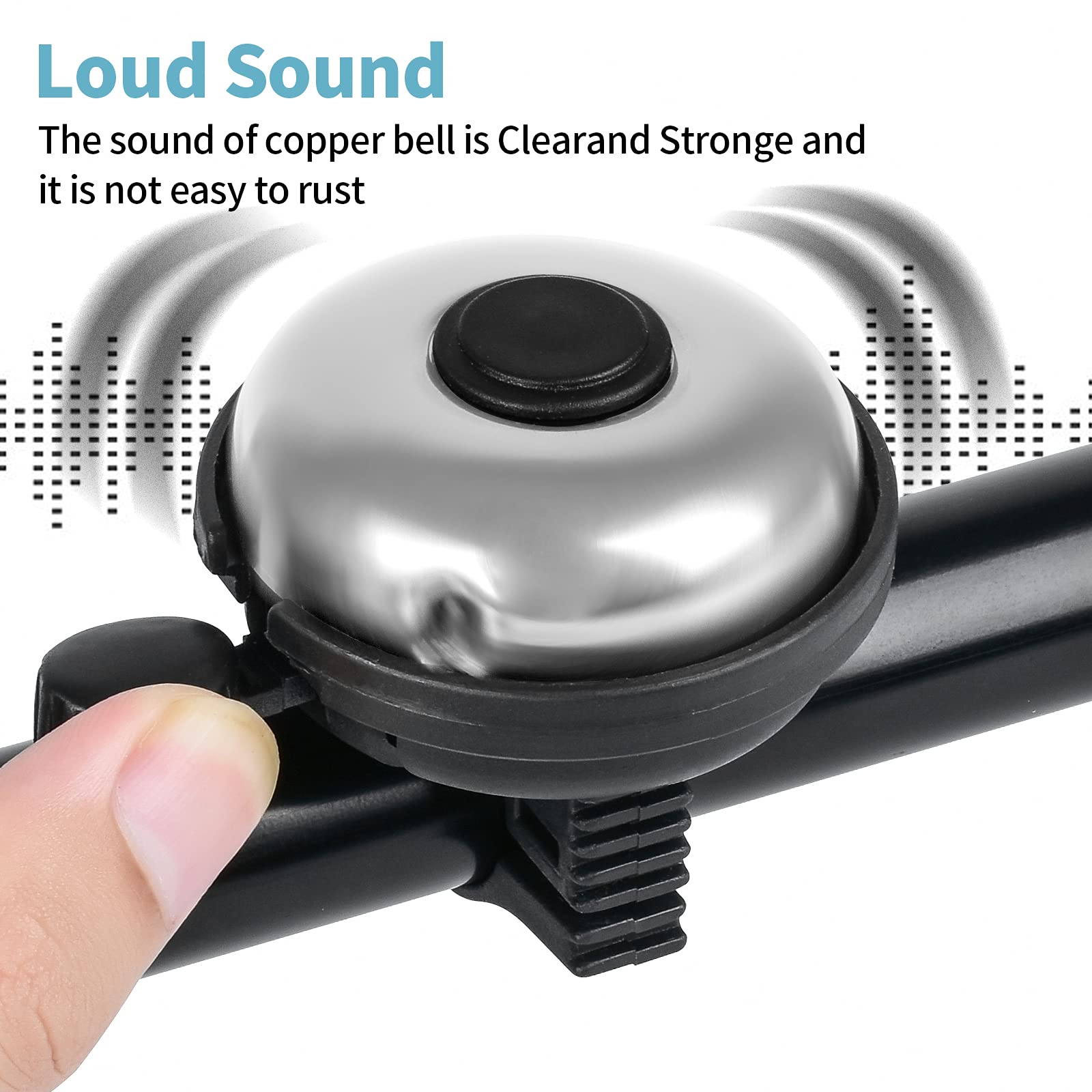Vintage Bike Bell - Durable Aluminum Bicycle Bell with Loud & Clear Ringing Sound for Adults & Kids - Perfect for City Commuting, Mountain Biking & Cycling Safety