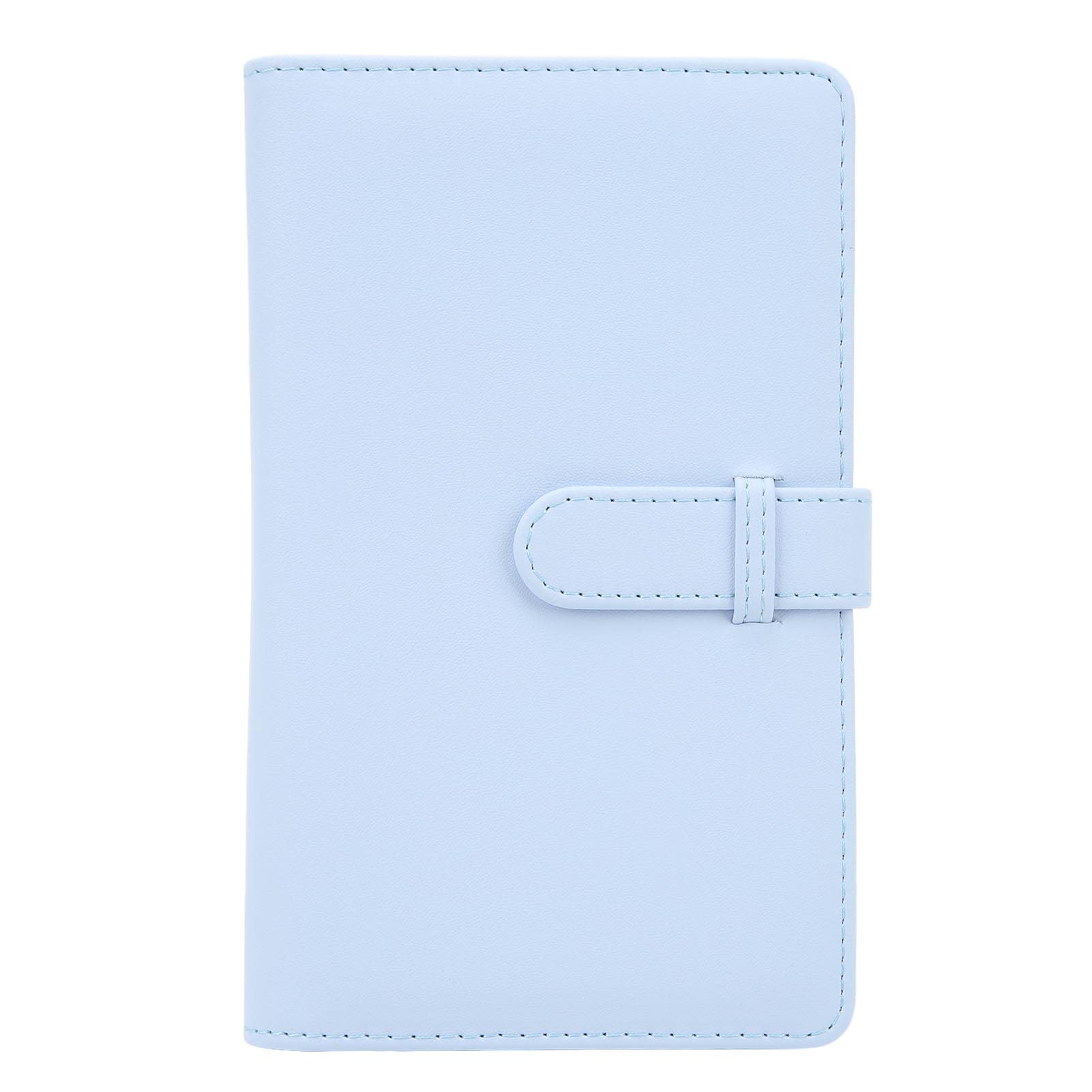 108-Pocket Mini Photo Album - 3 Inch PU Leather Business Card Holder, Fashionable & Durable for Collecting Photos, Cards, Tickets (Blue) - Perfect for Travel, Office & Gift Giving