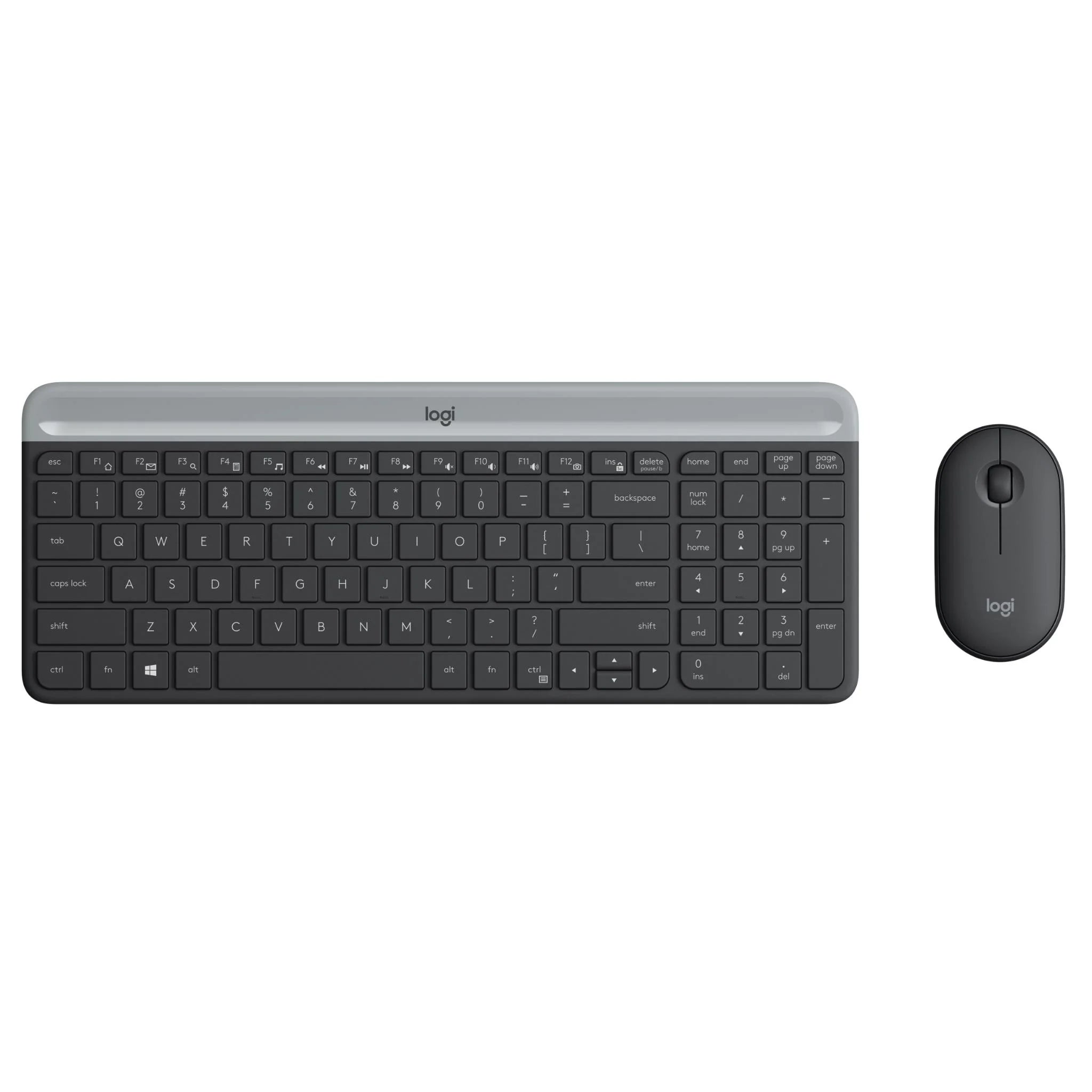 Logitech MK470 Slim Wireless Keyboard and Mouse Combo - Ultra-Thin Design, Quiet Click, 2.4GHz USB Receiver - Perfect for Home Office, Work from Home & Productivity