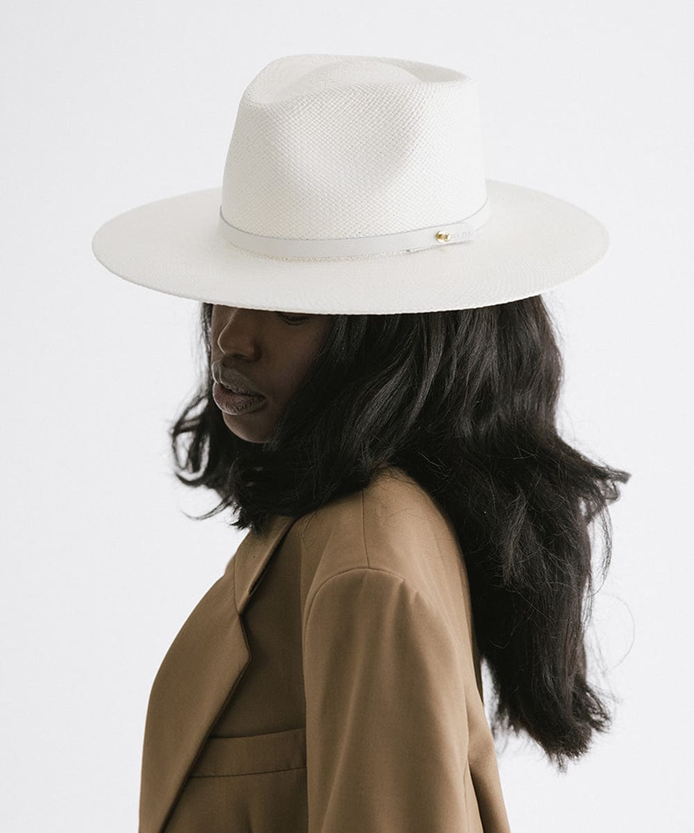 Carmen Panama Straw Hat for Women - Breathable Wide Brim Sun Hat for Beach, Garden & Outdoor Activities
