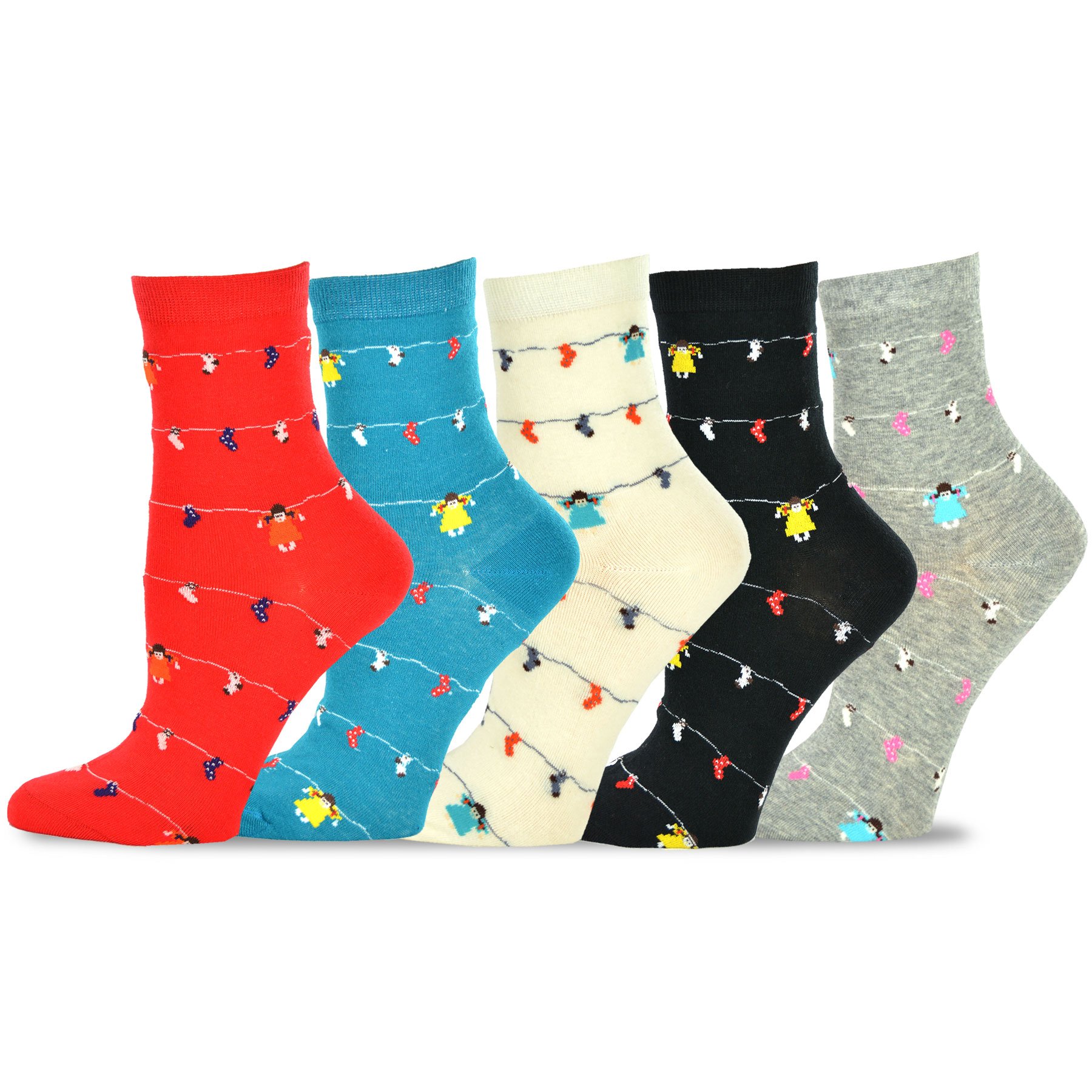 Women's 10-Pack Soft Cotton Crew Socks with Cute Penguin Design - Comfortable Everyday Socks for Work, School & Home Wear